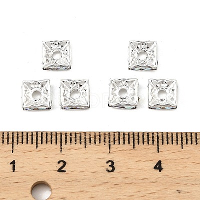 Brass Rhinestone Spacer Beads RSB072-02S-1