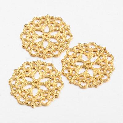 Tibetan Style Filigree Joiners Links TIBE-A11623-G-LF-1