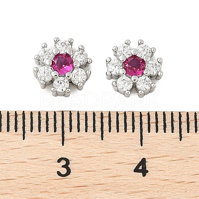 Brass Micro Pave Cubic Zirconia Beads KK-U056-16P-02-1