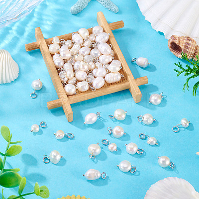 Natural Cultured Freshwater Pearl Pendants PALLOY-CW00004-1