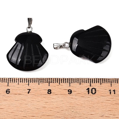 Natural Obsidian Pendants G-T138-208A-1