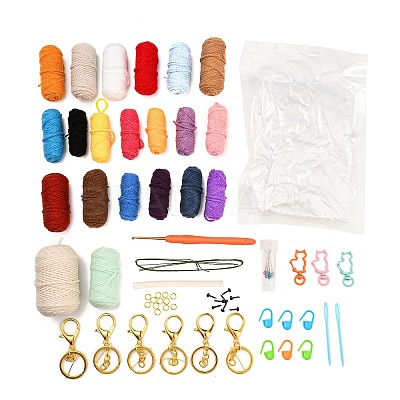 6 Style Mushroom Yarn Knitting Beginner Kit DIY-F146-03-1