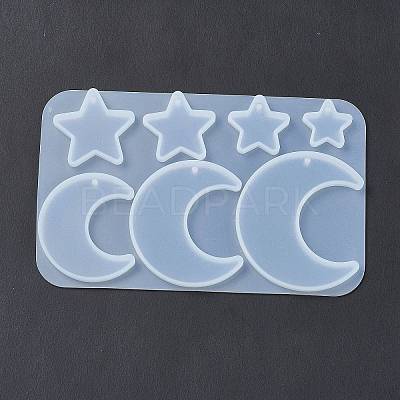 Astronomy Theme Moon Silicone Pendant Molds DIY-E065-07B-1