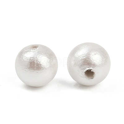 Compressed Cotton Pearl Beads WOVE-V001-A01-6mm-1