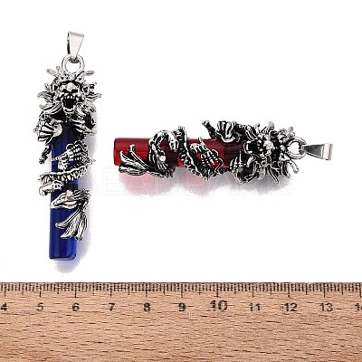 Alloy Glass Big Pendants GL-N004-02AS-1