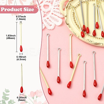 20Pcs 2 Colors Rack Plating Alloy Enamel Pendants FIND-CJ0004-76-1