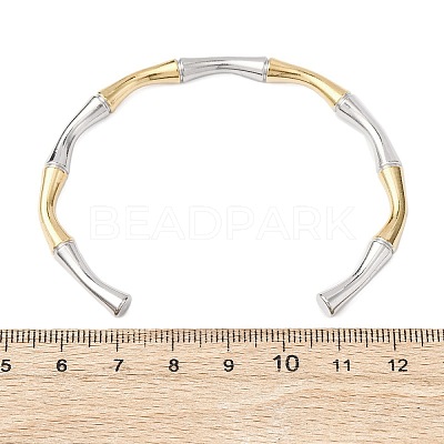 304 Stainless Steel Cuff Bangles BJEW-B150-01GP-1