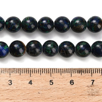 Natural Azurite Beads Strands G-Z110-C05-8mm-1