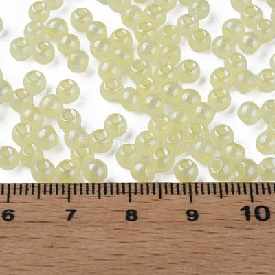 6/0 Imitation Jade Glass Seed Beads SEED-N004-006-08-1