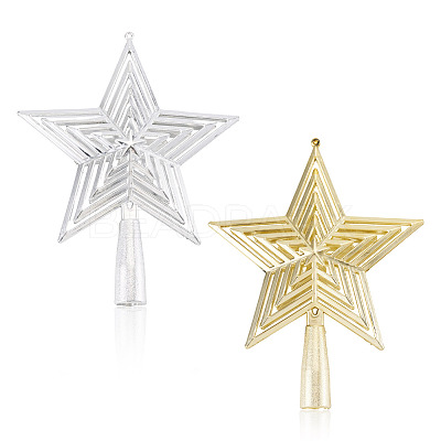 2Pcs 2 Colors Christmas Plastic Big Pendants KY-TA0001-68-1