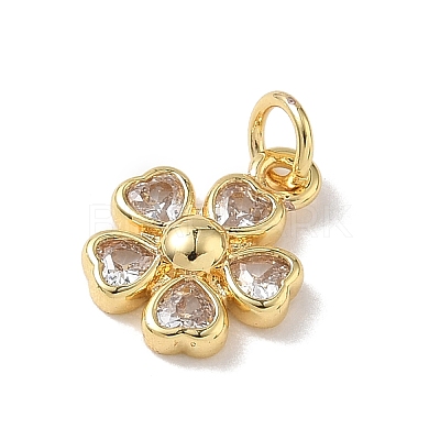 Brass Micro Pave Cubic Zirconia Pendants KK-L268-031G-03-1