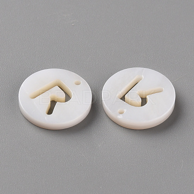 Natural Freshwater Shell Pendants SHEL-Q311-008R-1