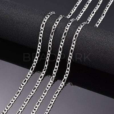 Tarnish Resistant 304 Stainless Steel Mother-Son Chains CHS-K001-32-3mm-1