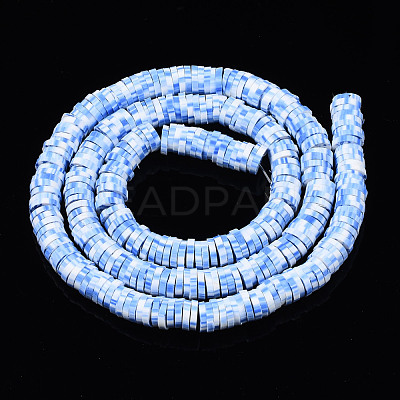 Handmade Polymer Clay Beads Strands CLAY-R089-6mm-168-1
