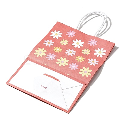 Rectangle with Sunflower Pattern Paper Gift Bags CARB-L012-01C-1
