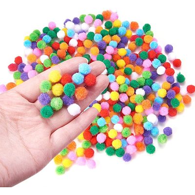 10mm Multicolor Assorted Pom Poms Balls About 2000pcs for DIY Doll Craft Party Decoration AJEW-PH0001-10mm-M-1
