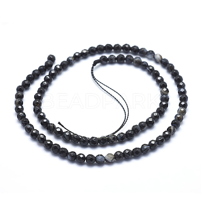 Natural Agate Beads G-J371-08-6mm-1
