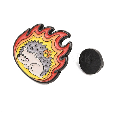 Flaming Animal Alloy Enamel Pins JEWB-G046-05D-1