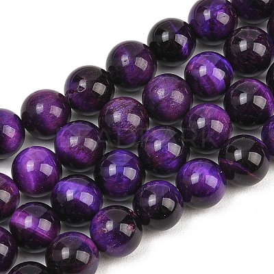 Natural Tiger Eye Beads Strands G-S259-03A-10mm-1