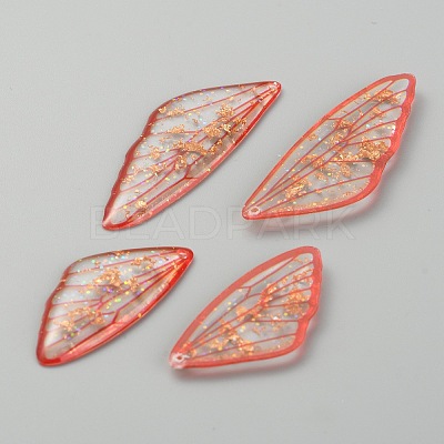 Transparent Resin Pendants RESI-TAC0004-24B-1