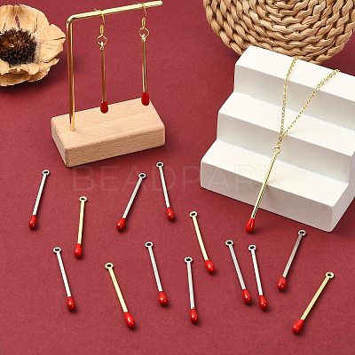 20Pcs 2 Colors Rack Plating Alloy Enamel Pendants FIND-CJ0004-76-1