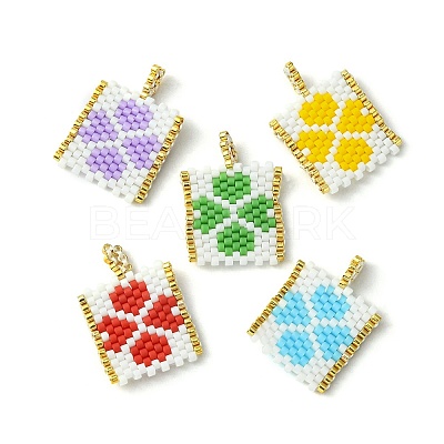 Handmade MIYUKI Japanese Seed Loom Pattern Seed Beads PALLOY-MZ00126-1