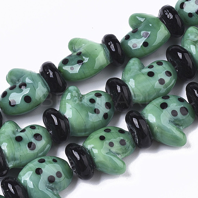 Handmade Lampwork Beads Strands LAMP-R142-05H-1