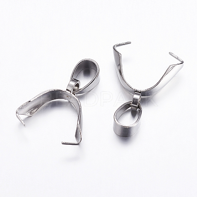 Non-Tarnish 304 Stainless Steel Pinch Bails X-STAS-K146-090-5x18-1