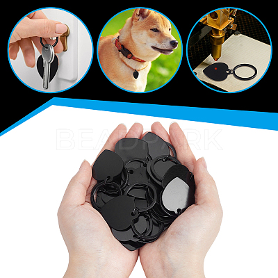 40Pcs Heart Aluminum Pendants KEYC-NB00037-1