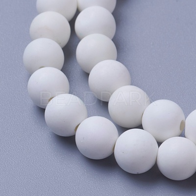 Natural Magnesite Beads Strands G-F592-03-10mm-1