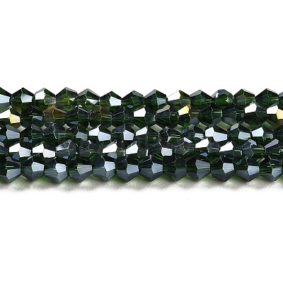 Transparent Electroplate Glass Beads Strands GLAA-F029-3mm-A25-1