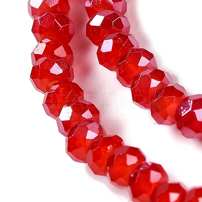 Baking Electroplate Glass Beads Strands X-DGLA-A039-J4mm-B02-1