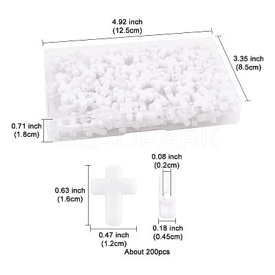 200Pcs Opaque Acrylic Beads SACR-FS0001-39I-1