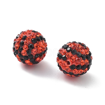 Polymer Clay Rhinestone Beads PORC-A027-01B-1