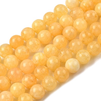 Natural Dyed White Jade Beads Strands G-M402-C03-25-1