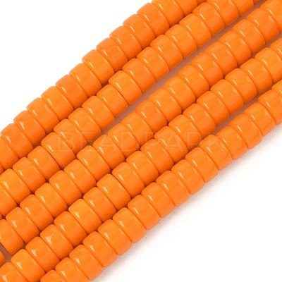 Opaque Glass Beads Strands GLAA-I060-01G-1
