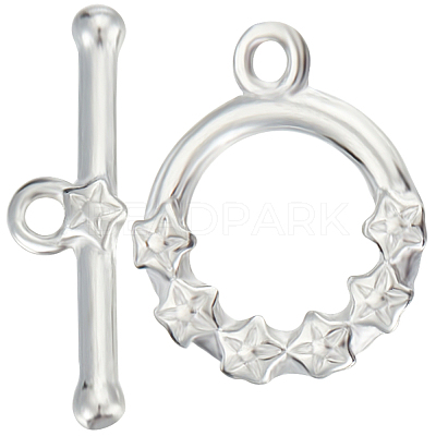 10Pcs Eco-friendly Brass Toggle Clasps KK-BBC0009-92S-1