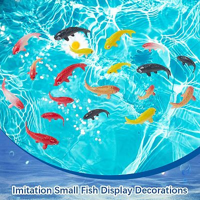 40Pcs 10 Styles PVC Imitation Fish Display Decorations DIY-CN0003-64-1