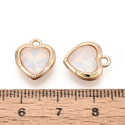 Rack Plating Alloy & Glass Pendants PALLOY-T024-05A-G-1