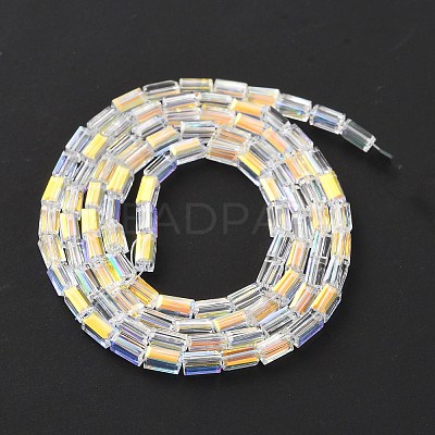 Electroplate Transparent Glass Beads Strands EGLA-H106-01A-AB01-1