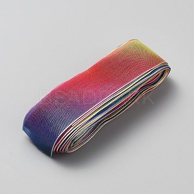 10 Yards Rainbow Color Organza Ribbon OCOR-WH20005-04A-1