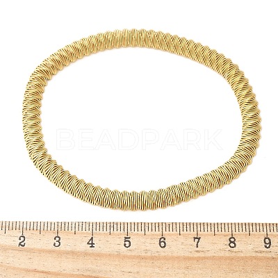 304 Stainless Steel Stretch Bangles for Women LS-BJEW-P315-02G-G-1