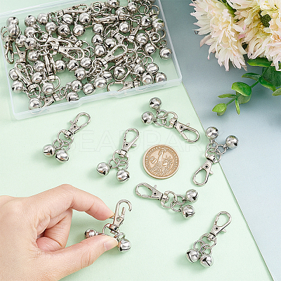32Pcs 304 Stainless Steel Bell Charm Decorations HJEW-PH01559-1