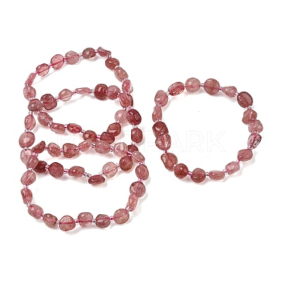 Natural Strawberry Quartz Beads Bracelets GG-CBA05D5-02B-03A-1