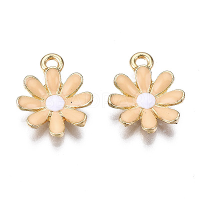 Light Gold Plated Alloy Pendants ENAM-T009-39-1