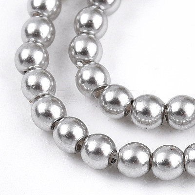 Baking Paint Pearlized Glass Pearl Bead Strands HY-N002-2mm-A03-1