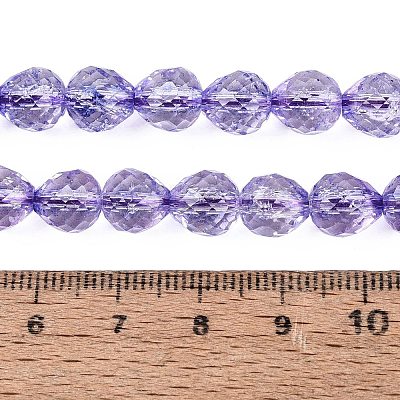 Crackle Transparent Glass Beads Strands GLAA-N068-04A-07-1