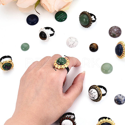 Adjustable Alloy & Iron Bezel Cup Ring Base with Rotatable Tray MAK-T012-05S-1