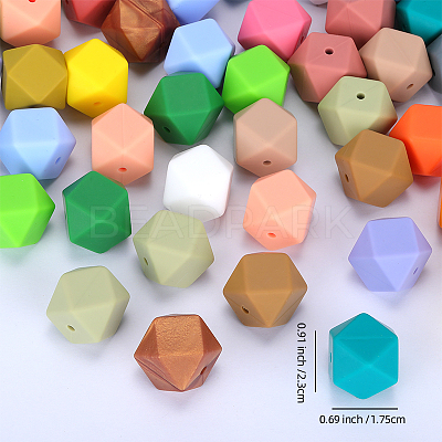 Hexagonal Silicone Focal Beads LS-SI-JX0020A-113-1
