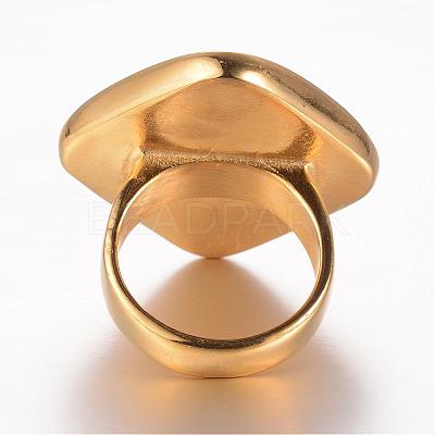 Ion Plating(IP) 304 Stainless Steel Wide Band Rings STAS-G067-04-16mm-1